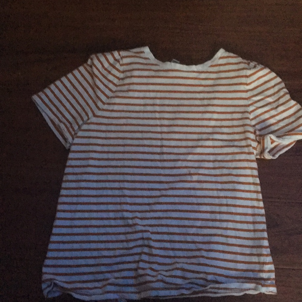 Dark Orange and White Stripped Shirt